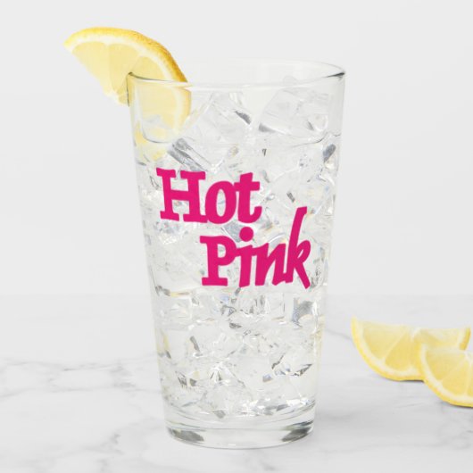 Verre rose chaud (Devant glace)