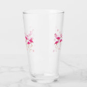 Verre rose de boissons de Flamants roses (Gauche)