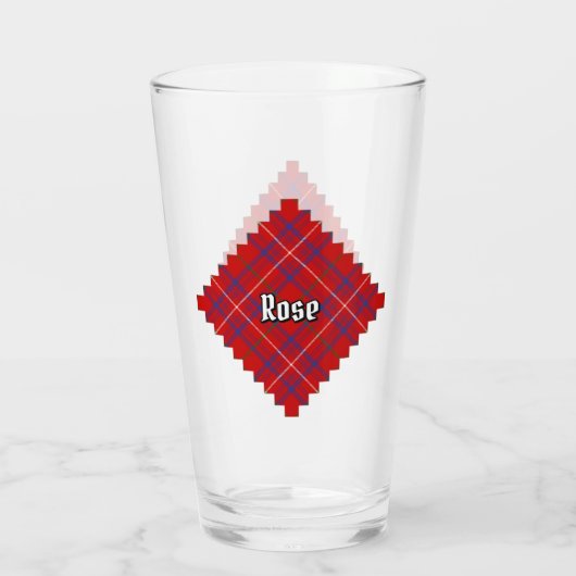 Verre Rose de clan Tartan (Dos)