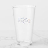 Verre ROSE de drapeau américain sur son côté bleu Person (Dos)