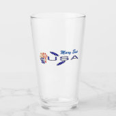 Verre ROSE de drapeau américain sur son côté bleu Person (Devant)