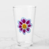 Verre Rose et blanc Varié Dahlia Floral (Devant)