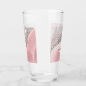 Verre Rose Gold Rose Agate Parties scintillant Marbre Mo (Droite)