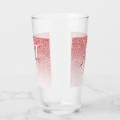 Verre Rose Parties scintillant Or Ombre Moderne Monogram (Gauche)