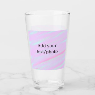 Verre Rose pastel vert ajouter photo texte aquarelle rét