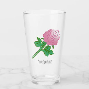 Verre Rose rose Mère Fête des Mères