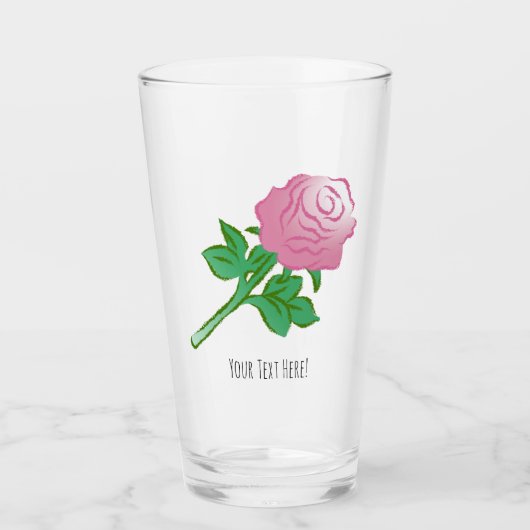 Verre Rose rose Mère Fête des Mères (Devant)