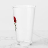 Verre Rose rouge à longue tige (Gauche)