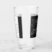Verre Rose Sketch and Starlight Silkscreen glassware (Droite)