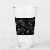 Verre Rose Sketch and Starlight Silkscreen glassware (Devant)