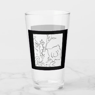 Verre Rose Sketch and Starlight Silkscreen glassware Gla