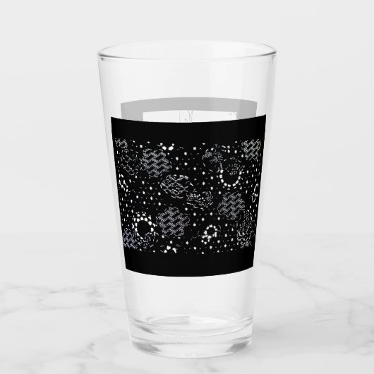 Verre Rose Sketch and Starlight Silkscreen glassware Gla (Devant)