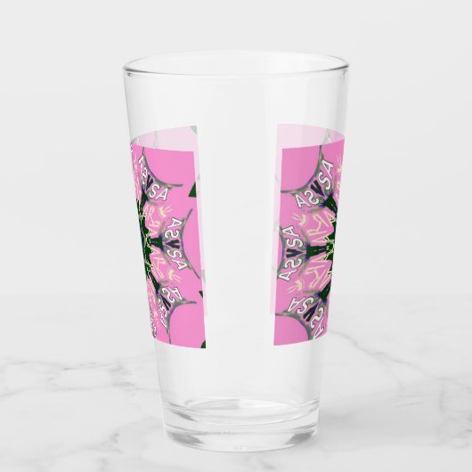 Verre rose violet de Noël (Gauche)