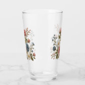 Verre Roses Brodées Blush & Bleu (Gauche)