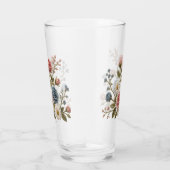 Verre Roses Brodées Blush & Bleu (Droite)