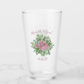 Verre Roses roses Jardin Printemps Mariage (Dos)