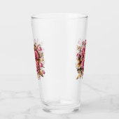 Verre Roses Roses Roses Et Feuilles D'Or (Droite)