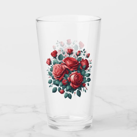 Verre Roses rouges (Devant)