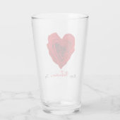 Verre Roses rouges en forme de coeur Saint Valentin (Dos)
