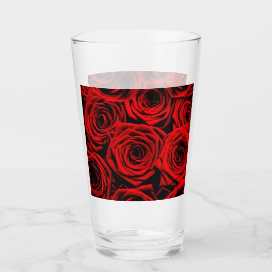 Verre Roses rouges rouges (Dos)