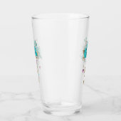 Verre Roses turquoise avec touches (Droite)
