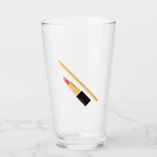 Verre Rouge à lèvres rose (Devant)