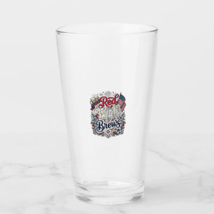 Verre Rouge Blanc & Bières Conception de chemise de bièr