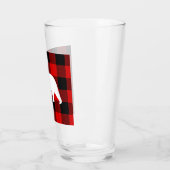 Verre Rouge Buffalo Plaid & Ours Blanc (Gauche)