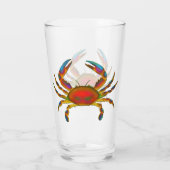 Verre rouge de culbuteur de crabe d'océan (Dos)