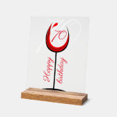 Verre rouge moderne 70e anniversaire (Angle)