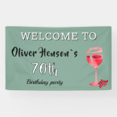 Verre rouge moderne 70e anniversaire bannière de l (Horizontal)