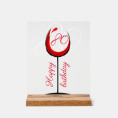 Verre rouge moderne 80e anniversaire (Recto)