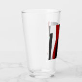 Verre Rouge noir et blanc abstrait (Droite)