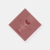 Verre rouge serviettes en papier personnalisé (Coin)