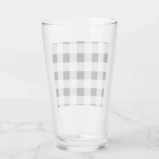 Verre ruc farmhouse chic black and white plaid (Dos)