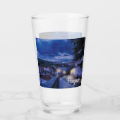 Verre Rue du soir à Prague (Dos)