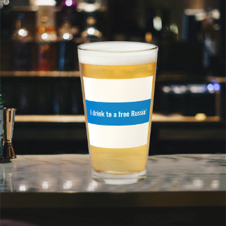 Verre Russie Anglais démocratique - Blanc Bleu Blanc dra