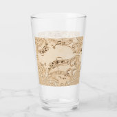 Verre Rustic Antique Musical Notes (Dos)