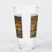 Verre Rustic Barn Wood Sunflower (Gauche)