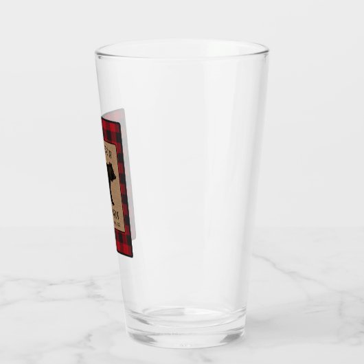 Verre Rustic Bear Family Cabine Red Buffalo Plaid Burlap (Gauche)