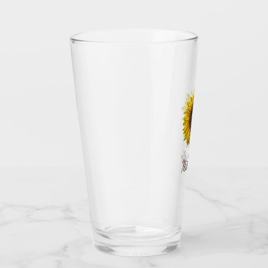 Verre Rustic Sunflower Boho Floral Personalized (Droite)