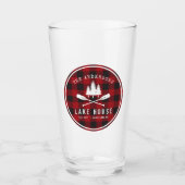 Verre Rustique Country Lake House Tree Red Buffalo Plaid (Devant)