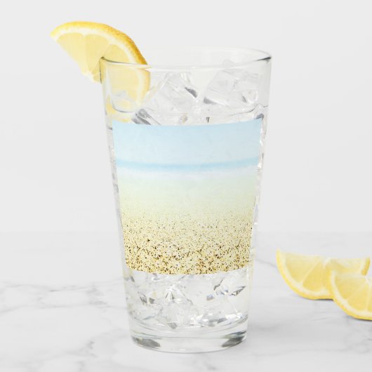 Verre Sable et mer Calme Côté (Devant glace)