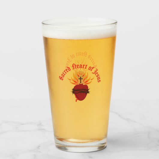 Verre Sacré Coeur de Jésus (Devant (rempli))