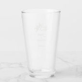 Verre Sage Gray Toile de Jouy Wedding Glass Cup (Dos)