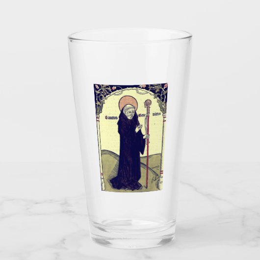 Verre Saint Benoît de Nursia Abbé du Monte Cassino (Devant)