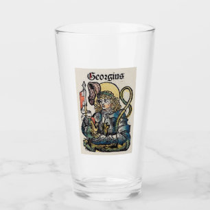 Verre Saint George Patron d'Angleterre