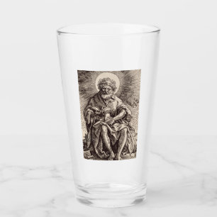 Verre Saint Jean le Baptiste tenant l'agneau