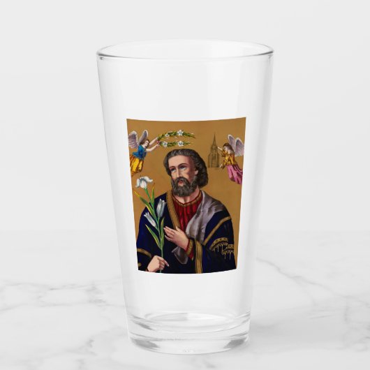Verre Saint Joseph Guardian de la Sainte Famille (Devant)