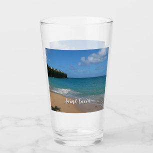 Verre Saint Lucia Beach Paysage tropical